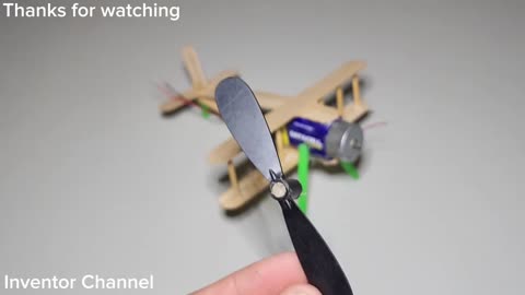 How to make A Plane with DC Motor - Toy Wooden Plane DIY