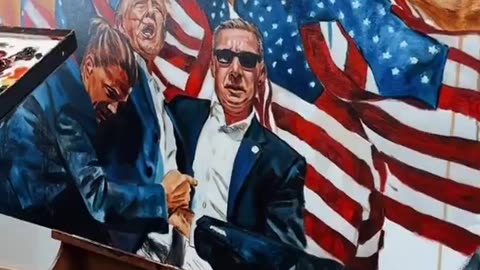 Painting the iconic Trump image of 2024!