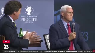 Tucker Carlson ends Mike Pence 2024 presidential bid with one question.
