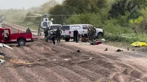 Rio Grande City, Texas, on Friday as a helicopter along the southern border crashed