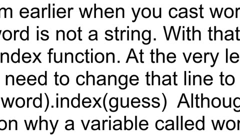 AttributeError 39int39 object has no attribute 39index39 python