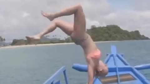 jumping off a boat