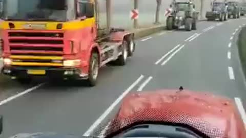 Dutch farmers are back on the line protesting.