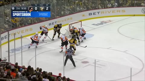 Philldaphia Flyers vs Pittsburgh Penguins Hockey Highlights 2023 season Sidney Crosby