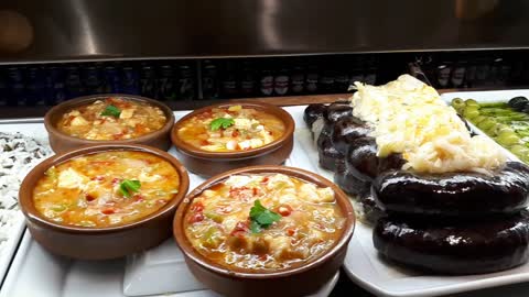 La gastronomía en santiago de Compostela, Galicia, en España