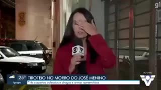 Brazilian reporter Vanessa Medeiros collapses while reporting live on TV