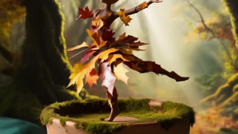 dancing leaves || dancing maple leaves || plant dancing in a pot