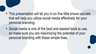 5 Secrets To Using Social Media For Your Brand: Personal Branding Social Media