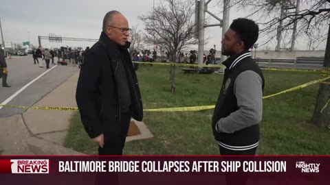 Baltimore Bridge Collapses After Being Struck by Cargo Ship