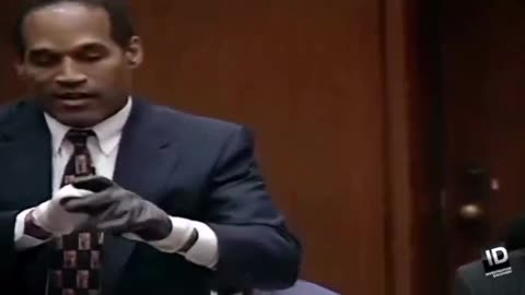OJ Simpson infamously tries on gloves found at the crime scene of Nicole Brown and Ronald Goldman