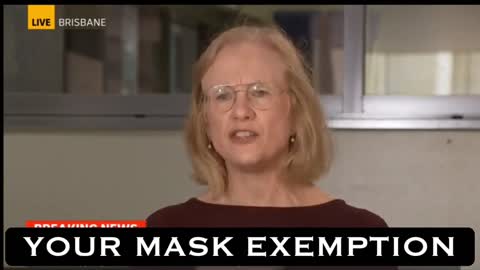Mask Exemption CHO Janet Young Queensland State Government