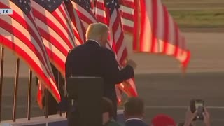President Donald J Trump as he leaves the stage at the Texas Waco Rally pt 2
