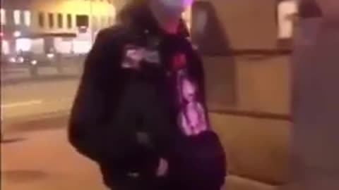 Antifa Member Gets Shot In The Mouth With A Flare Gun............