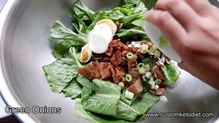 Keto Salad| Low Carb Lunch Ideas| Keto Bacon Salad With Ranch Dressing