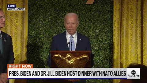 Biden toasts NATO secretary general at White House dinner ABC News