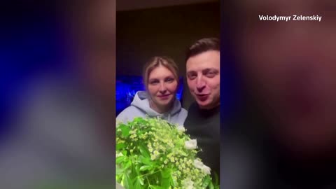 Zelenskiy and wife send Ukraine a message of love