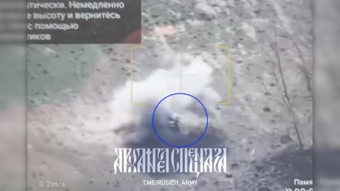 Drone Attacks an AFU Vehicle