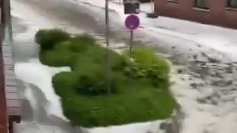 Hail In The German City Of Walbeck | May 20, 2024