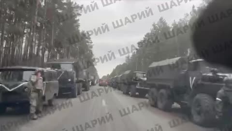 Russian military convoy en route to SMO