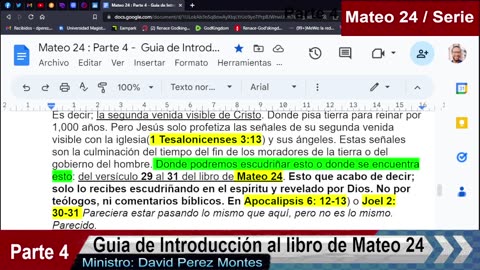 Mateo 24; Parte 4 - Guia de introduccion al libro de Mateo 24