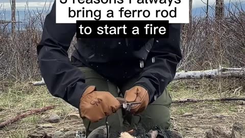 How to start a campfire in rain- You need a ferro rod