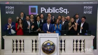 Chants of "USA!" erupt at NYSE as PublicSq goes public.