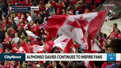 Alphonso Davies continues to inspire fans