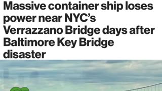 NEWS FLASH - New York Another Massive Cargo Ship Loses Power Near NYC’s Verrazano Bridge