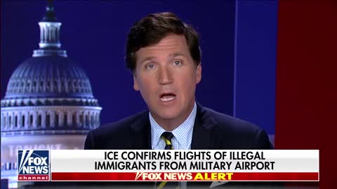 ICE confirms Tucker's report on flights of illegal immigrants from military airport