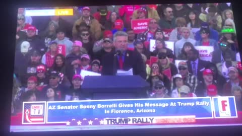 Sonny Borreli speaks at January 15, 2022 Trump rally