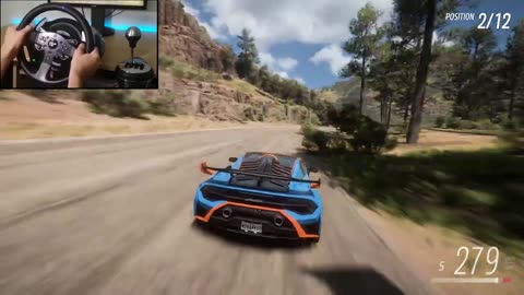 Lamborghini Huracan STO - Goliath Race - Forza Horizon 5 _ Steering Wheel Gameplay