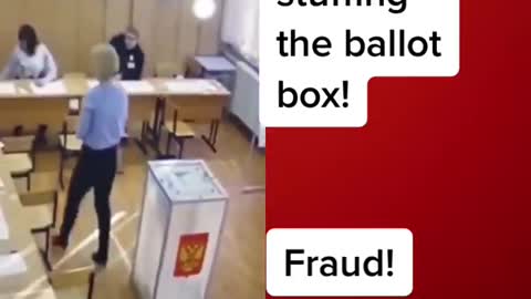 Evidence of voter fraud in Michigan! Women stuffing the ballot boxes with "votes"