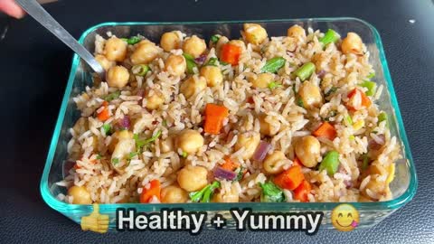 Protein Rich Lunch Box Recipe | Healthy lunch box | Quick lunch or dinner ideas |chickpea fried rice