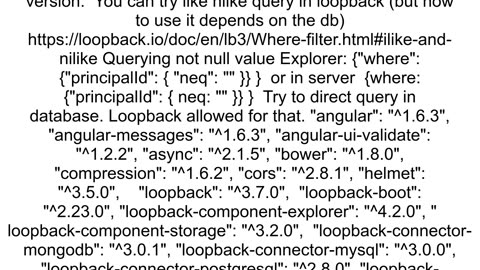 Loopback neq null