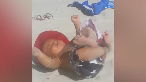 Funniest Babies on the Beach _ Cute Baby Funny Moments