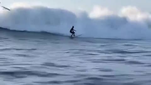 This waves are crazy. Closed pier in California