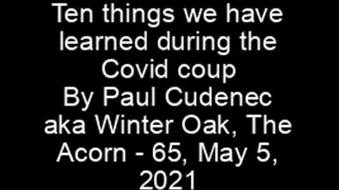 Paul Cudenec alias Winter Oak : Dix choses que nous avons apprises pendant le coup d'État du Covid (VOST)