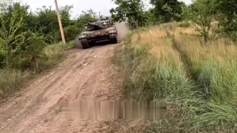 German battle tank Leopard 2A4 in the service of the Armed Forces of Ukraine