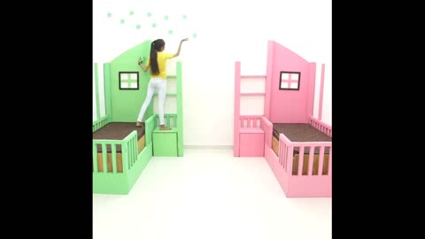 Full room makeover Idea - girls empty space decor #decor #makeover #diy #fun