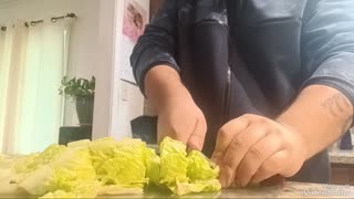 Lets cut and eat todays salad 🥗