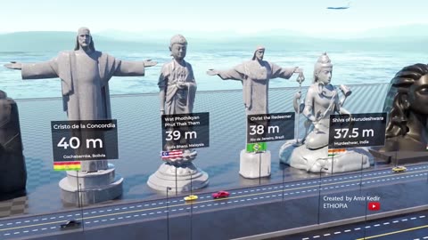 ◄ Tallest statue size comparison ► 3d animation || RealData
