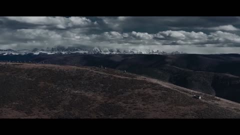 Outdoor aerial photography, natural landscape of the American Rocky Mountains