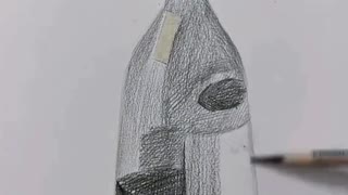 The drawing of wine bottle #CapCut #drawing #pencil #fyp #foryou