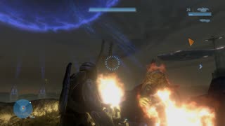 Halo 3 Fighting Flood With Flamethrower
