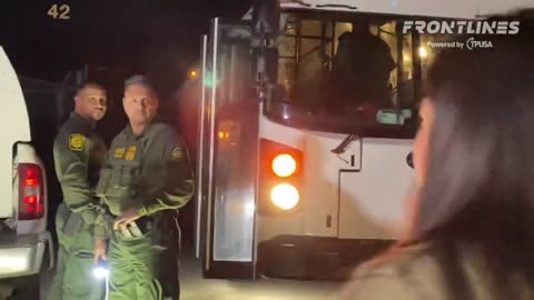 EL PASO- Border Patrol agents try to block the press from filming