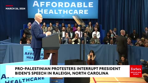 SHOCK MOMENT: Pro-Palestinian Protesters Interrupt Biden's Speech-