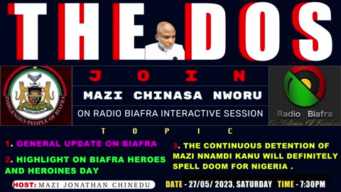 THE DOS: Join Mazi Chinasa Nworu's Interactive Session | Host: Mazi Jonathan | May 27, 2023