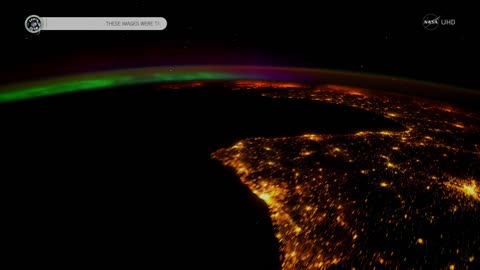 Captivating Aurora Borealis: Space's Ultra HD (4K) Wonder #nasa