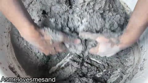 ASMR Dusty/Soft Concrete, Crushed into Water/paste mixing,#ASMR,