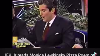JFK Jr reads Monica Lewinsky Pizza Poem at Jay Leno 1998